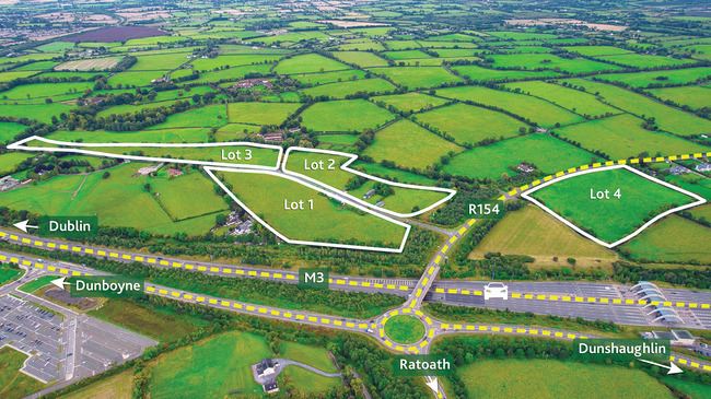 Approx. 43.4 acres with two residences and outbuildings (in lots) Near Dunboyne