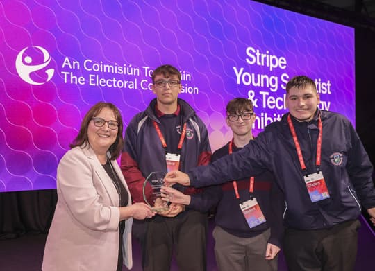 Meath’s Boyne Community School Team Awarded First Ever Young Scientist Democracy and Elections Award